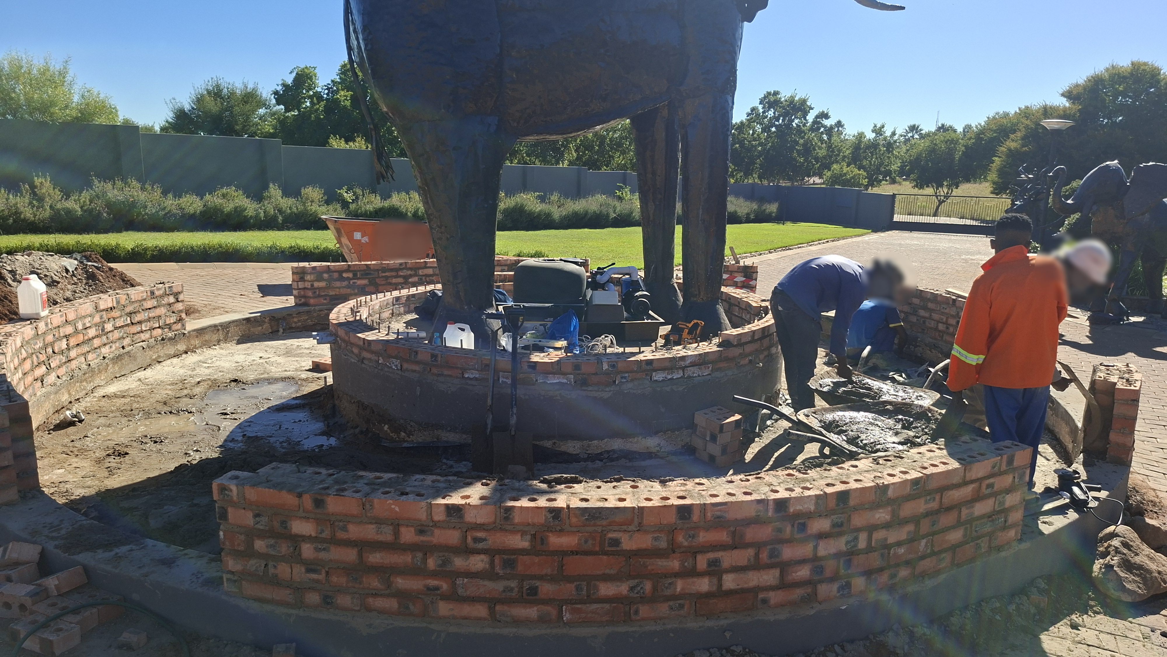 Koi dam construction project